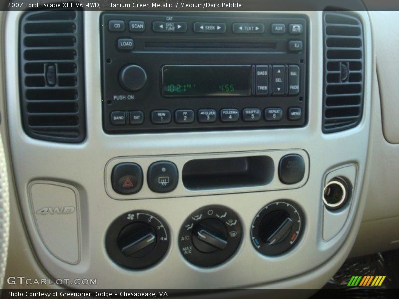 Titanium Green Metallic / Medium/Dark Pebble 2007 Ford Escape XLT V6 4WD