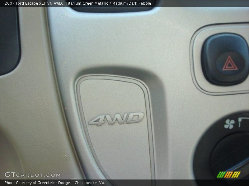 Titanium Green Metallic / Medium/Dark Pebble 2007 Ford Escape XLT V6 4WD
