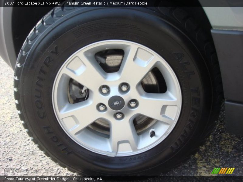 Titanium Green Metallic / Medium/Dark Pebble 2007 Ford Escape XLT V6 4WD