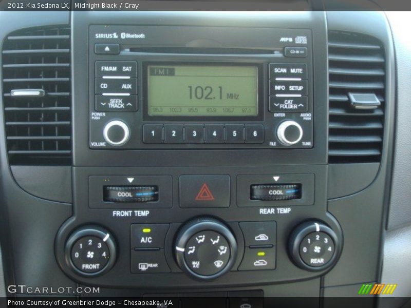 Midnight Black / Gray 2012 Kia Sedona LX