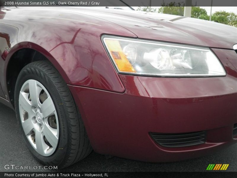 Dark Cherry Red / Gray 2008 Hyundai Sonata GLS V6
