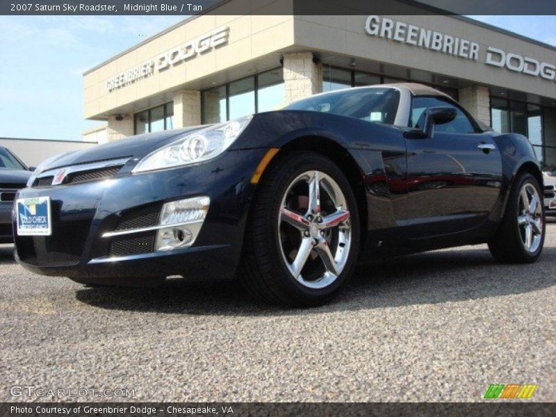 Midnight Blue / Tan 2007 Saturn Sky Roadster