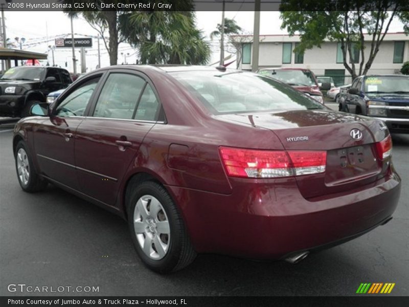 Dark Cherry Red / Gray 2008 Hyundai Sonata GLS V6