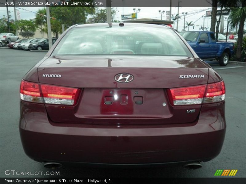 Dark Cherry Red / Gray 2008 Hyundai Sonata GLS V6