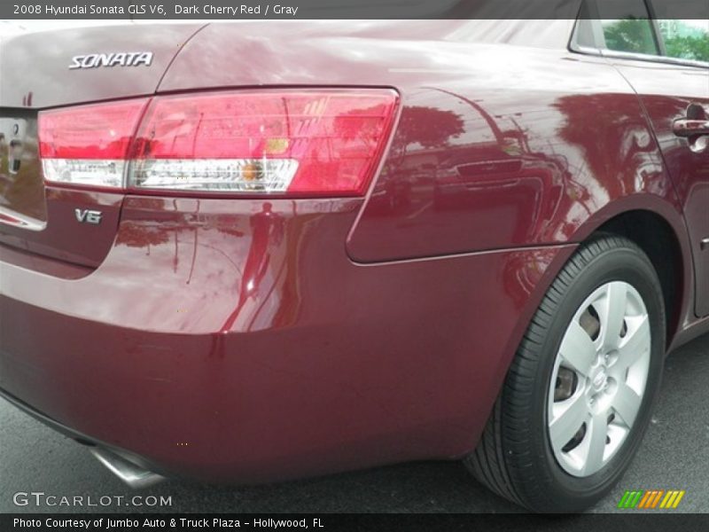 Dark Cherry Red / Gray 2008 Hyundai Sonata GLS V6