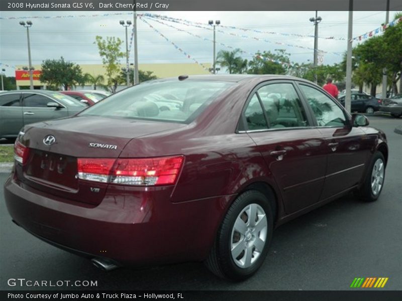 Dark Cherry Red / Gray 2008 Hyundai Sonata GLS V6
