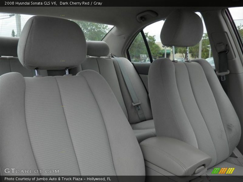 Dark Cherry Red / Gray 2008 Hyundai Sonata GLS V6