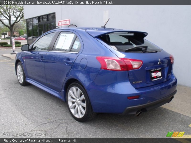 Octane Blue Metallic / Black 2010 Mitsubishi Lancer Sportback RALLIART AWD