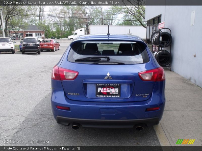 Octane Blue Metallic / Black 2010 Mitsubishi Lancer Sportback RALLIART AWD