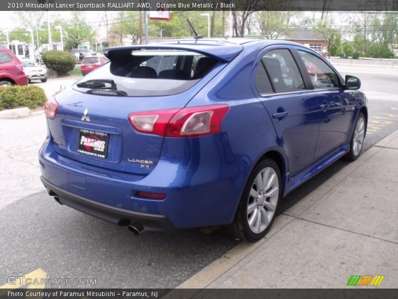 Octane Blue Metallic / Black 2010 Mitsubishi Lancer Sportback RALLIART AWD