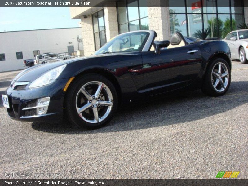 Midnight Blue / Tan 2007 Saturn Sky Roadster