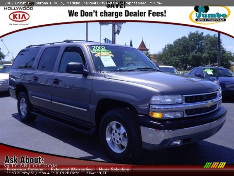 Medium Charcoal Gray Metallic / Graphite/Medium Gray 2002 Chevrolet Suburban 1500 LS