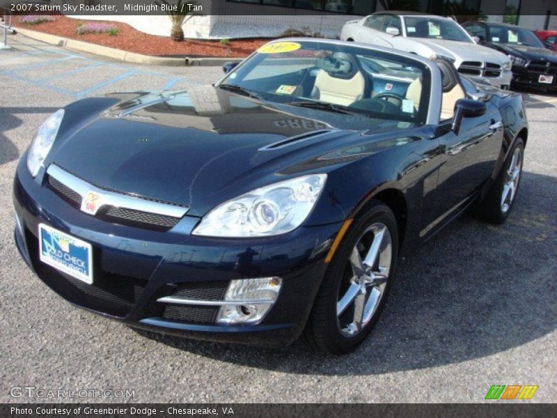 Midnight Blue / Tan 2007 Saturn Sky Roadster