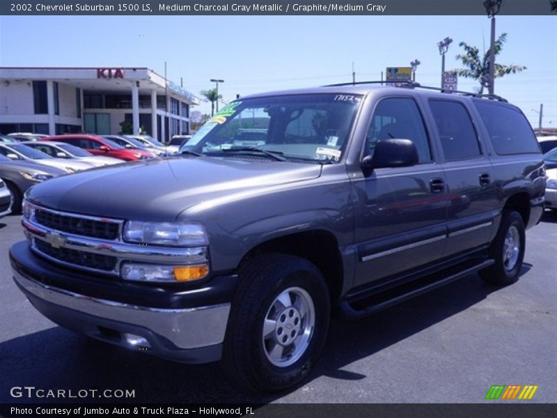 Medium Charcoal Gray Metallic / Graphite/Medium Gray 2002 Chevrolet Suburban 1500 LS