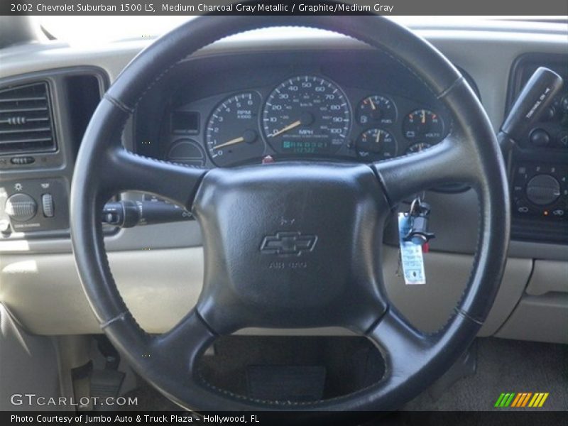 Medium Charcoal Gray Metallic / Graphite/Medium Gray 2002 Chevrolet Suburban 1500 LS