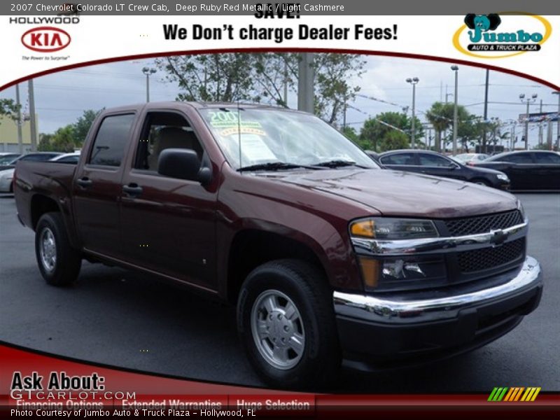 Deep Ruby Red Metallic / Light Cashmere 2007 Chevrolet Colorado LT Crew Cab