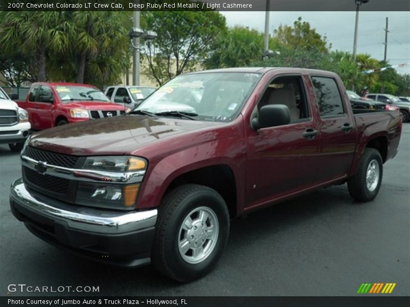 Deep Ruby Red Metallic / Light Cashmere 2007 Chevrolet Colorado LT Crew Cab