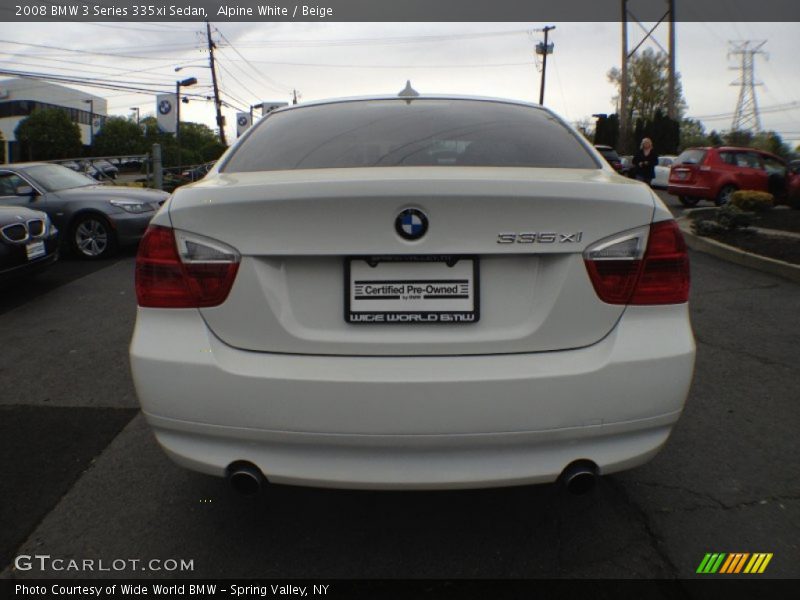 Alpine White / Beige 2008 BMW 3 Series 335xi Sedan