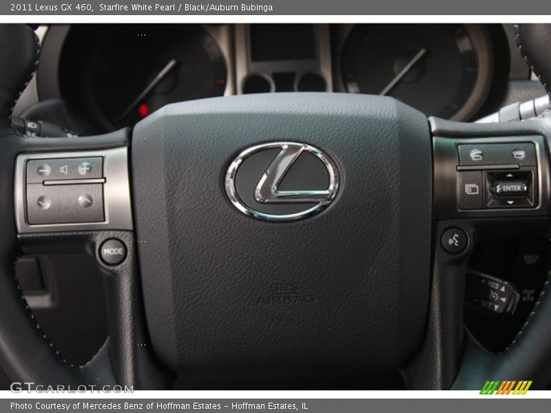 Starfire White Pearl / Black/Auburn Bubinga 2011 Lexus GX 460