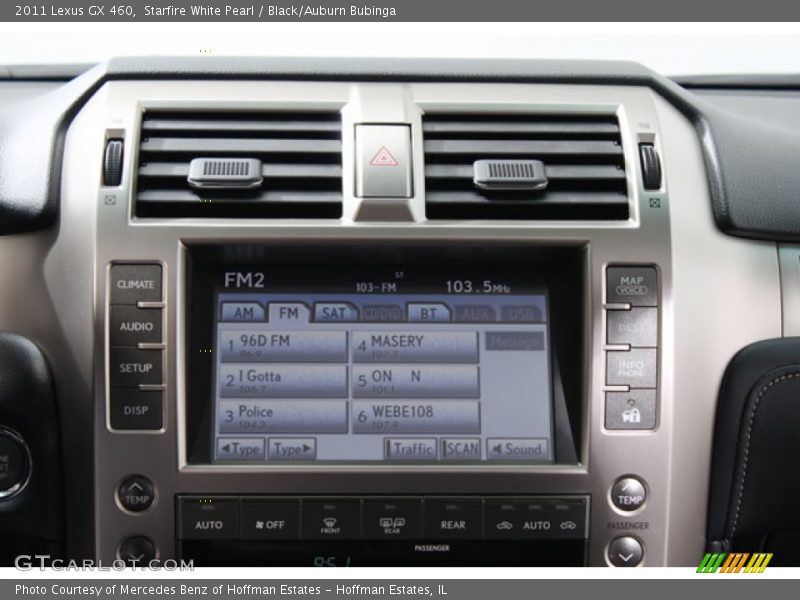 Starfire White Pearl / Black/Auburn Bubinga 2011 Lexus GX 460