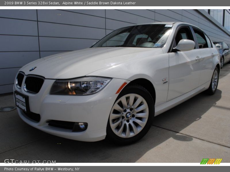 Alpine White / Saddle Brown Dakota Leather 2009 BMW 3 Series 328xi Sedan