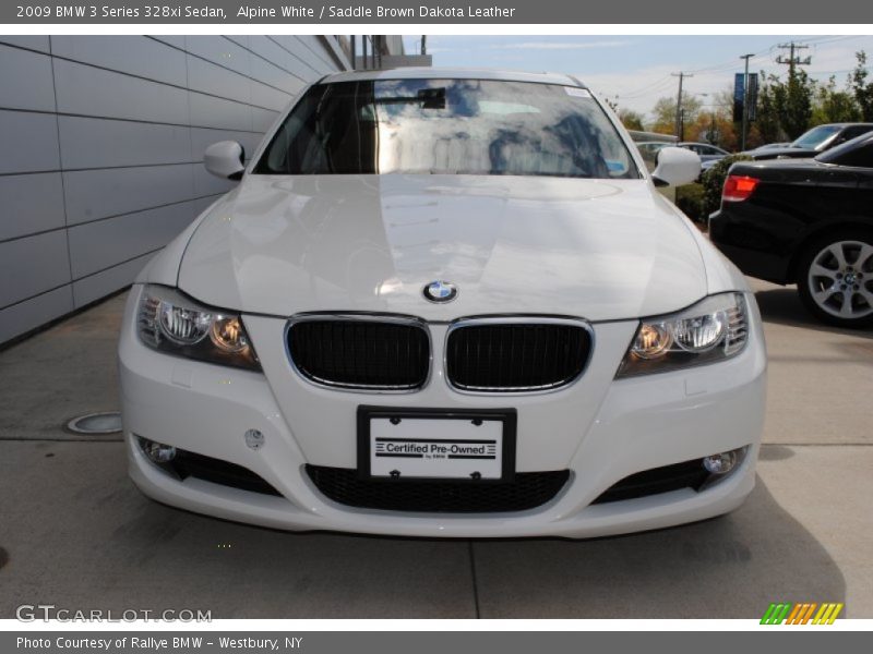Alpine White / Saddle Brown Dakota Leather 2009 BMW 3 Series 328xi Sedan
