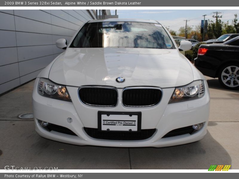 Alpine White / Saddle Brown Dakota Leather 2009 BMW 3 Series 328xi Sedan