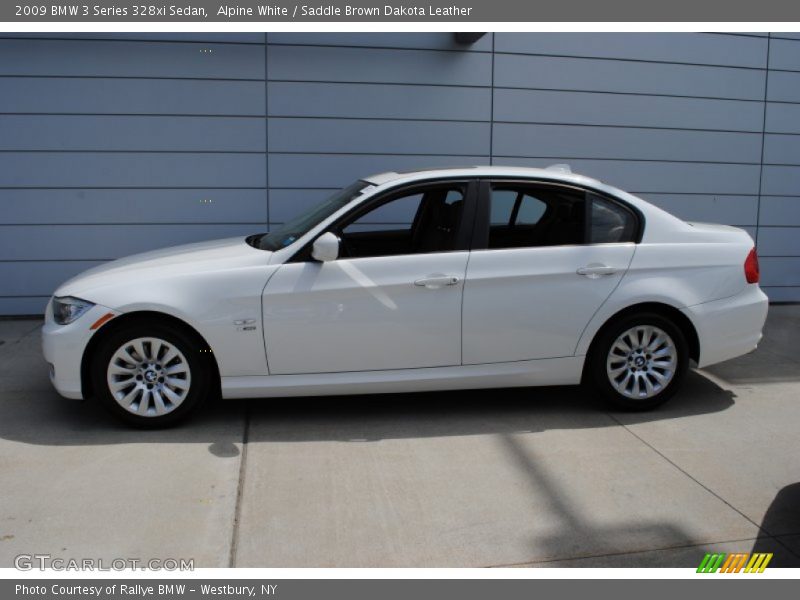 Alpine White / Saddle Brown Dakota Leather 2009 BMW 3 Series 328xi Sedan