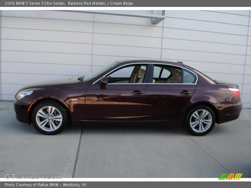 Barbera Red Metallic / Cream Beige 2009 BMW 5 Series 528xi Sedan