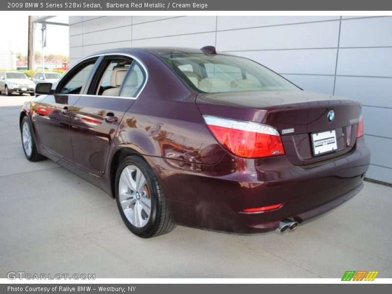 Barbera Red Metallic / Cream Beige 2009 BMW 5 Series 528xi Sedan