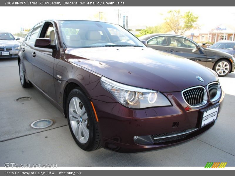 Barbera Red Metallic / Cream Beige 2009 BMW 5 Series 528xi Sedan