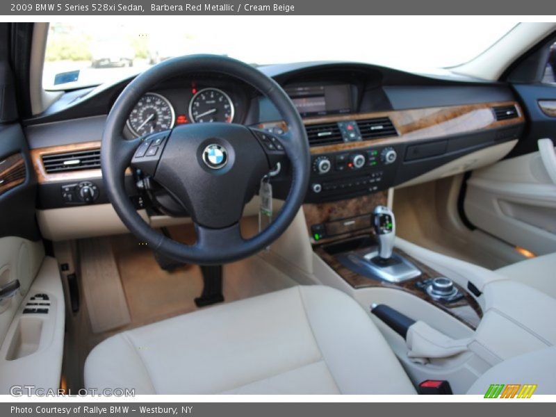 Barbera Red Metallic / Cream Beige 2009 BMW 5 Series 528xi Sedan