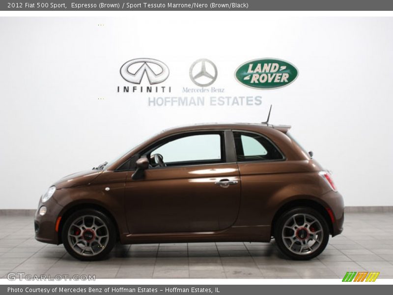 Espresso (Brown) / Sport Tessuto Marrone/Nero (Brown/Black) 2012 Fiat 500 Sport