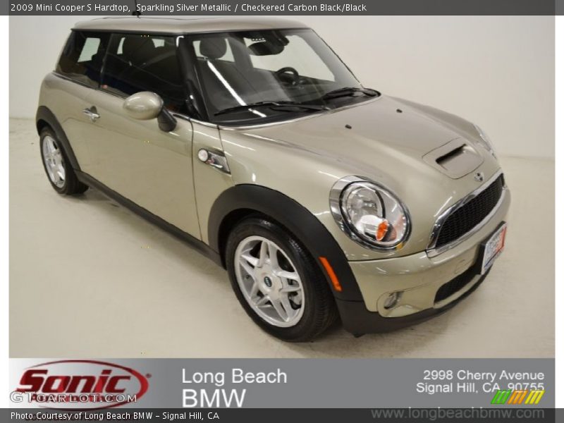 Sparkling Silver Metallic / Checkered Carbon Black/Black 2009 Mini Cooper S Hardtop