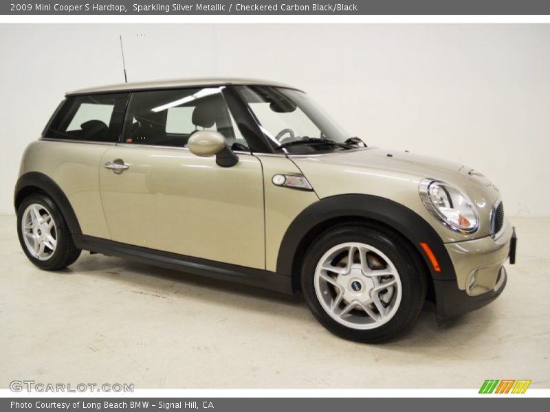 Sparkling Silver Metallic / Checkered Carbon Black/Black 2009 Mini Cooper S Hardtop