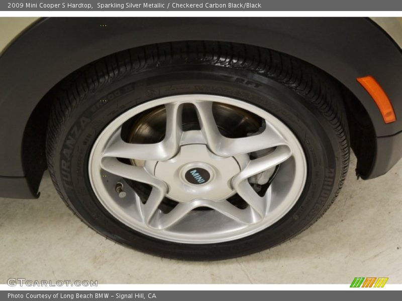 Sparkling Silver Metallic / Checkered Carbon Black/Black 2009 Mini Cooper S Hardtop
