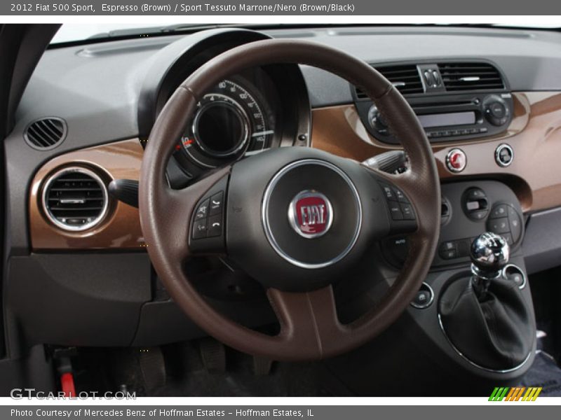 Espresso (Brown) / Sport Tessuto Marrone/Nero (Brown/Black) 2012 Fiat 500 Sport