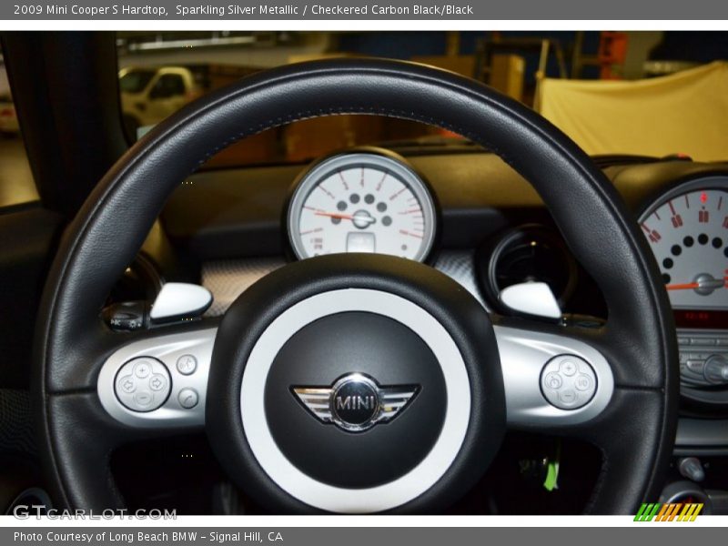 Sparkling Silver Metallic / Checkered Carbon Black/Black 2009 Mini Cooper S Hardtop