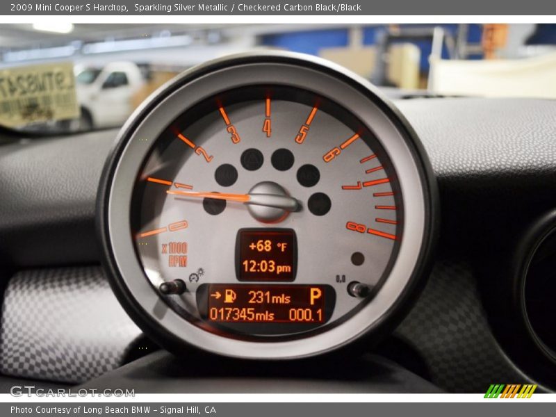 Sparkling Silver Metallic / Checkered Carbon Black/Black 2009 Mini Cooper S Hardtop