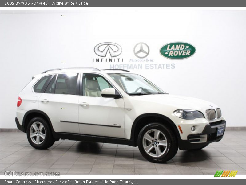 Alpine White / Beige 2009 BMW X5 xDrive48i