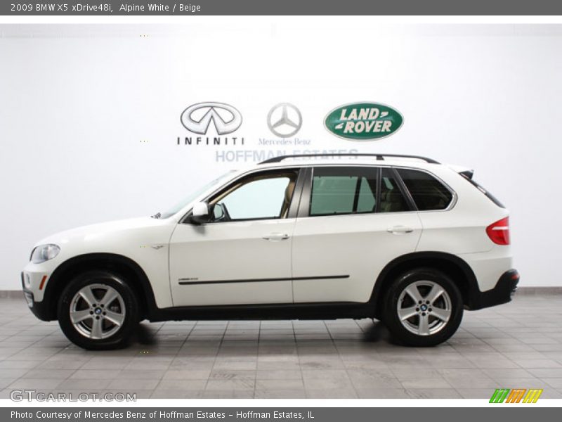 Alpine White / Beige 2009 BMW X5 xDrive48i