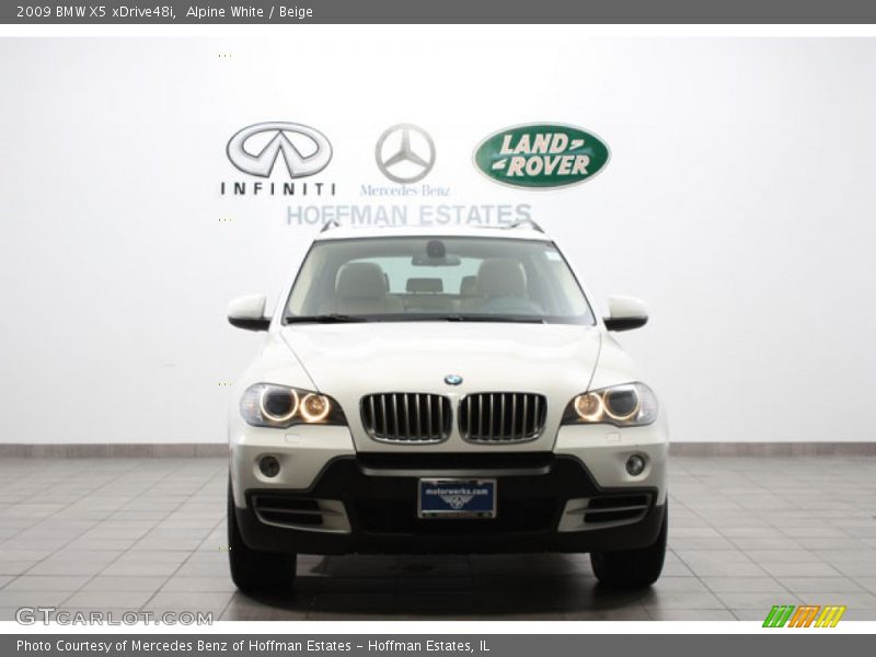 Alpine White / Beige 2009 BMW X5 xDrive48i