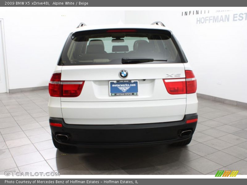 Alpine White / Beige 2009 BMW X5 xDrive48i