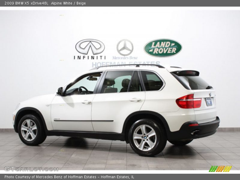 Alpine White / Beige 2009 BMW X5 xDrive48i