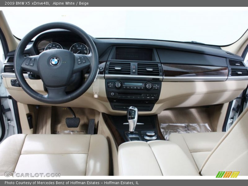 Alpine White / Beige 2009 BMW X5 xDrive48i