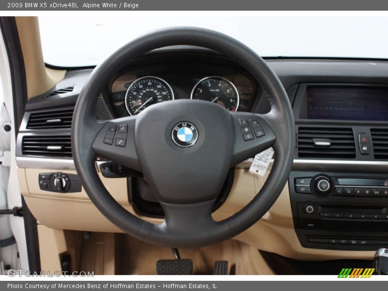Alpine White / Beige 2009 BMW X5 xDrive48i