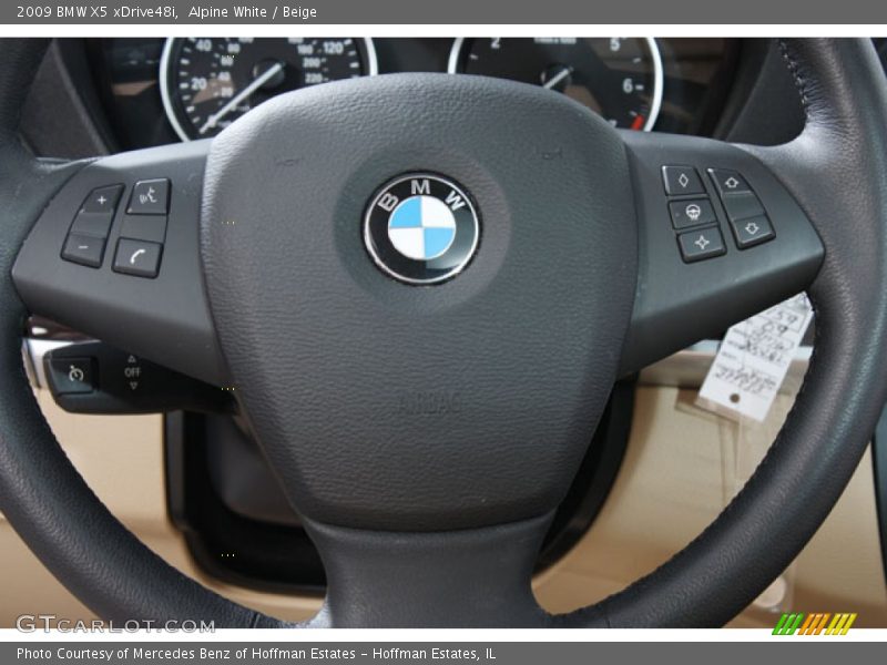 Alpine White / Beige 2009 BMW X5 xDrive48i
