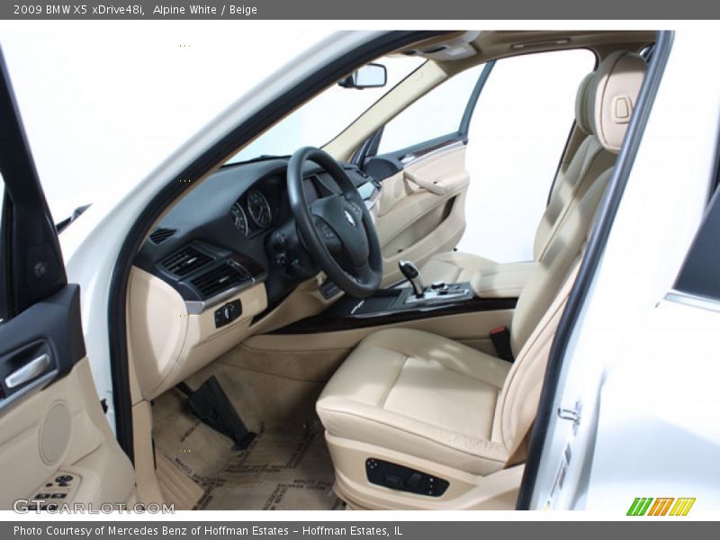 Alpine White / Beige 2009 BMW X5 xDrive48i
