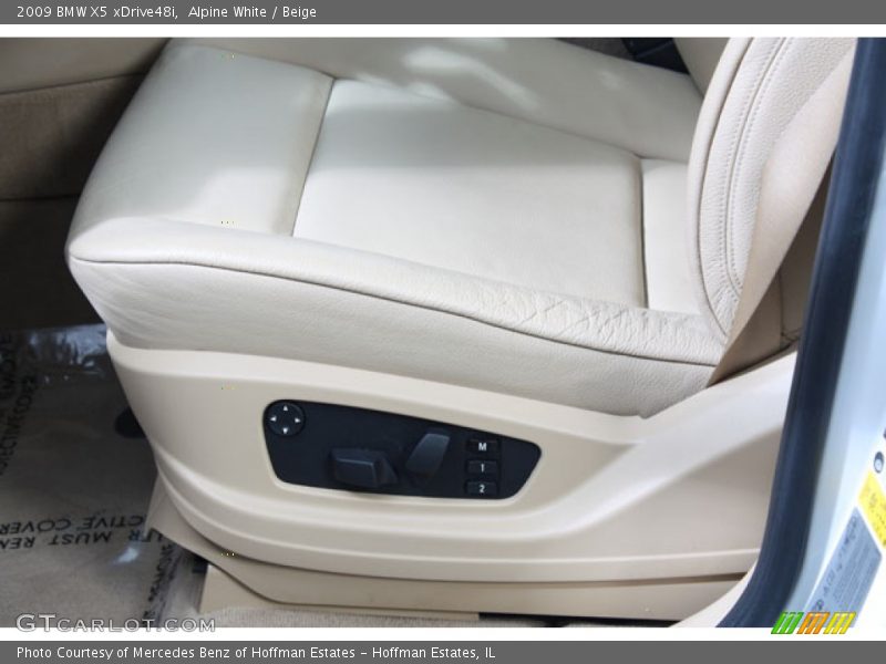 Alpine White / Beige 2009 BMW X5 xDrive48i