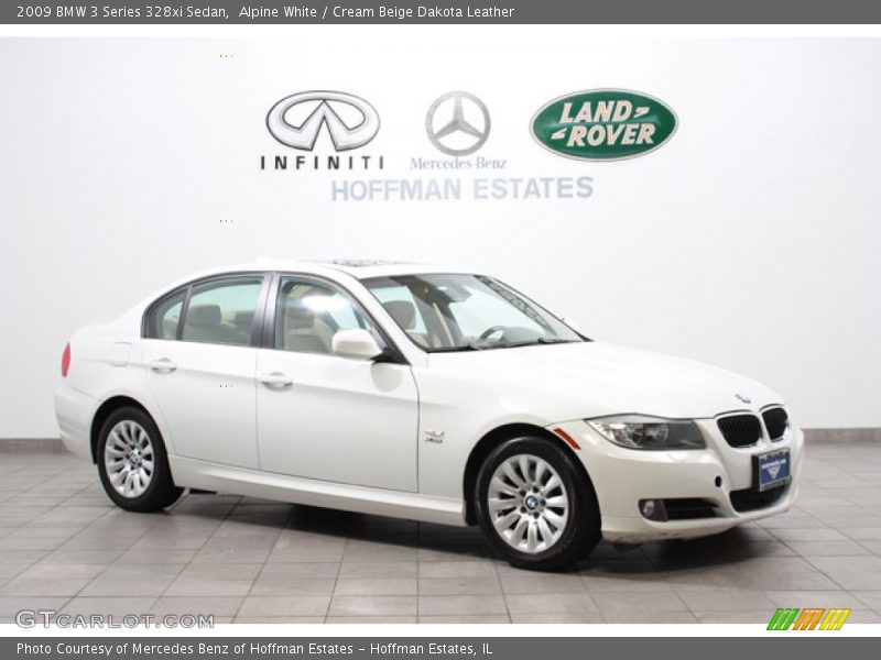 Alpine White / Cream Beige Dakota Leather 2009 BMW 3 Series 328xi Sedan